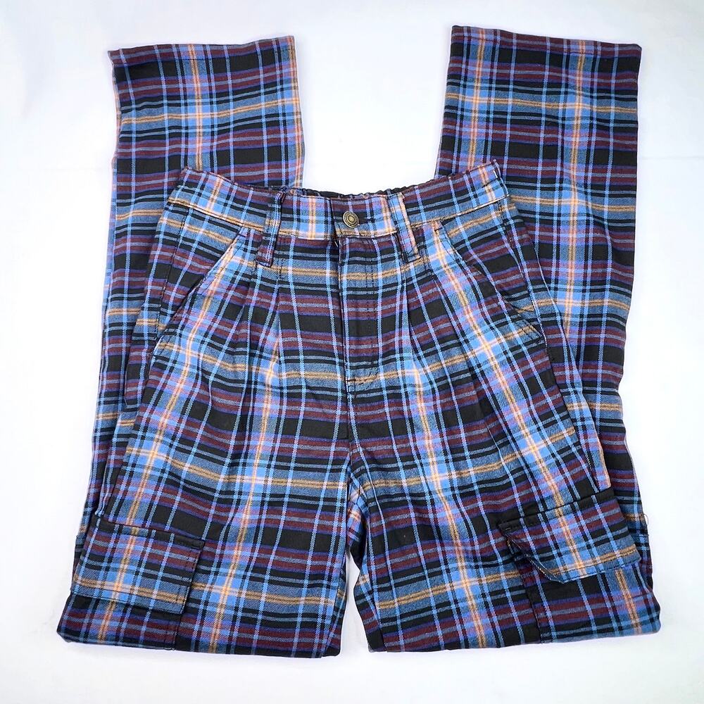 SO Plaid High Rise Cargo Pants 5